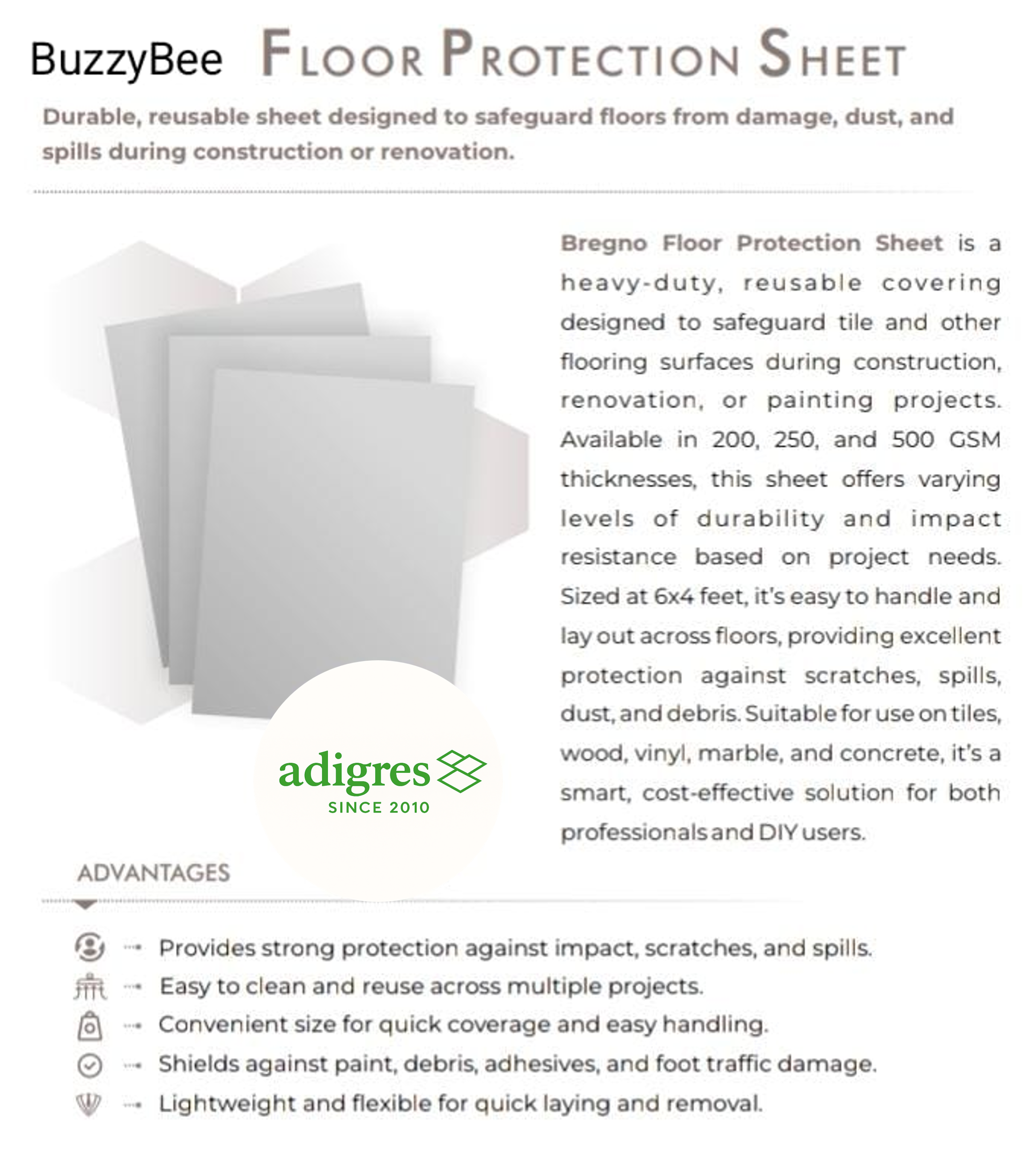 FLOOR PROTECTION SHEET